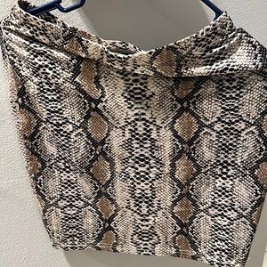 Snake print skirt
